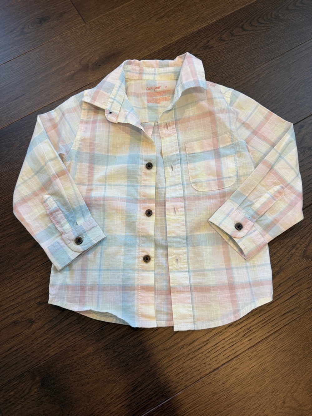 Cat & Jack Size 3T Plaid Button Down Shirt - C39-027